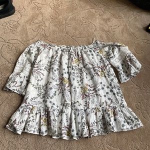 Floral White Top